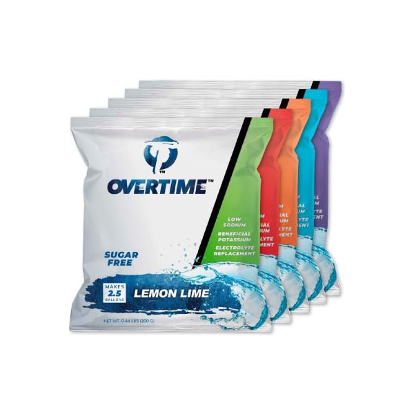 Proline Products Overtime Sugar-free electrolyte Powder Pouches that mix 2.5 gallons of drinks, 35/Case 60-POUCH - main